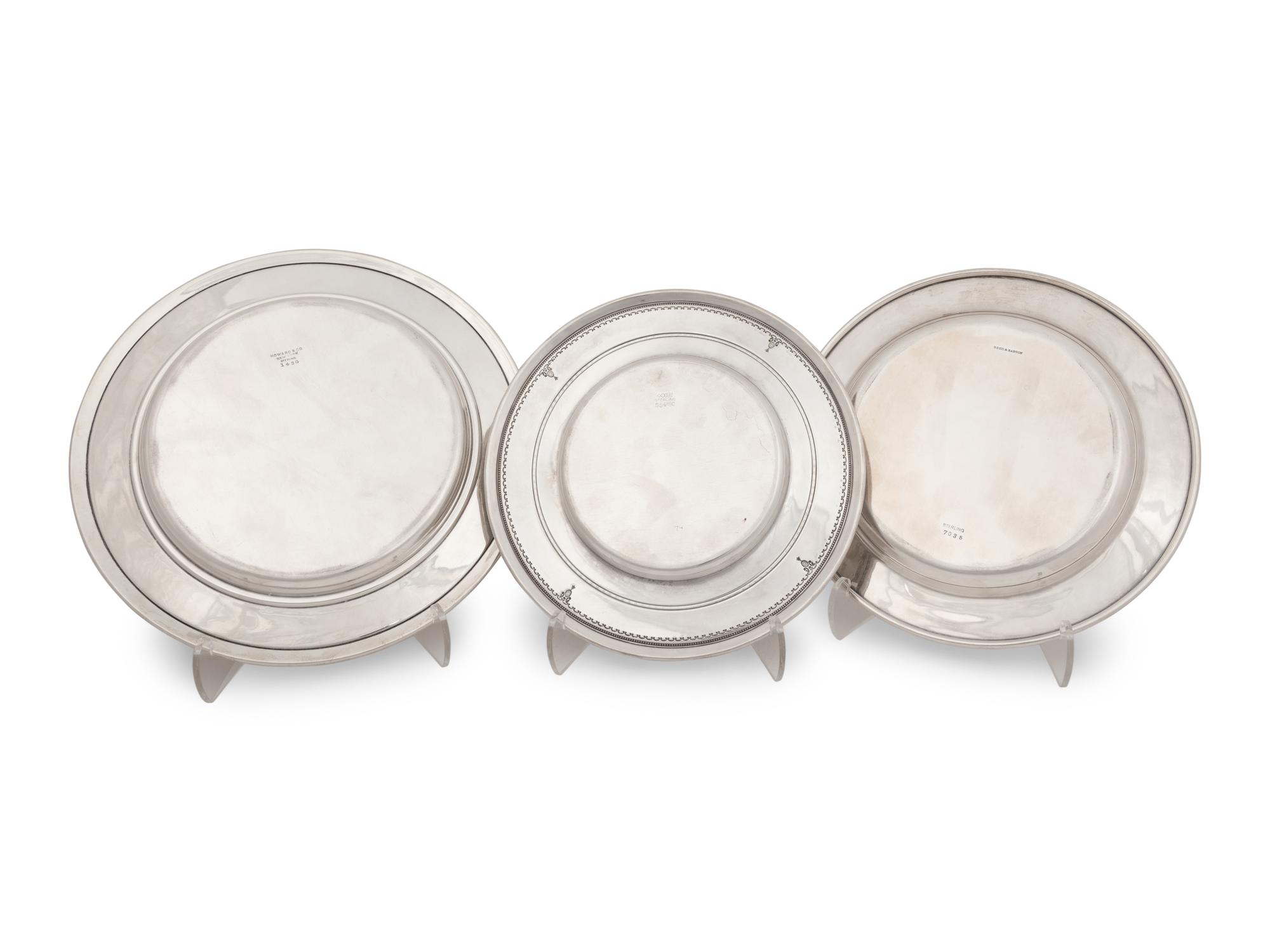 A Group of Silver Plates and Trays
