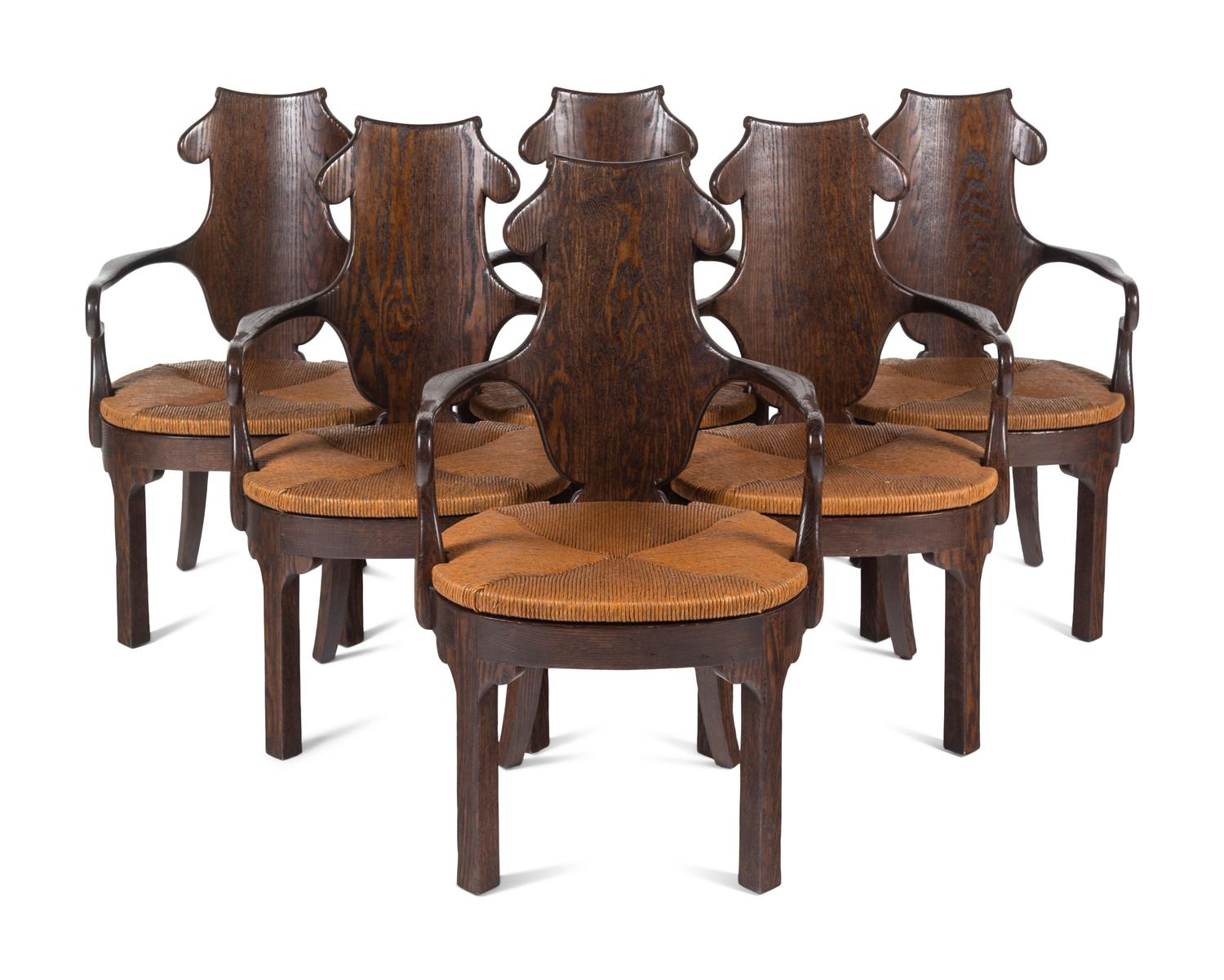 A Set of Six Rose Tarlow Melrose House Henley Armchairs