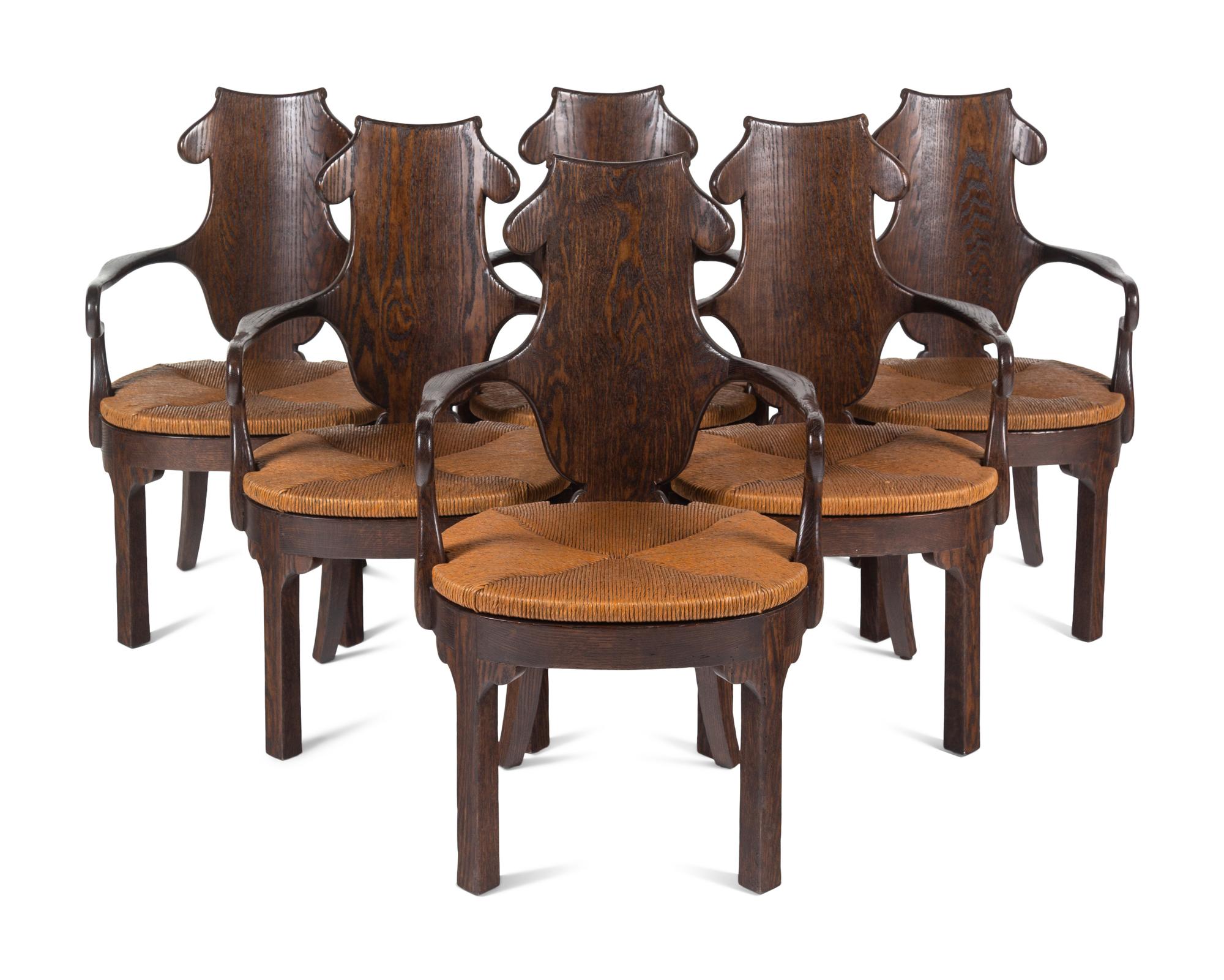 A Set of Six Rose Tarlow Melrose House Henley Armchairs