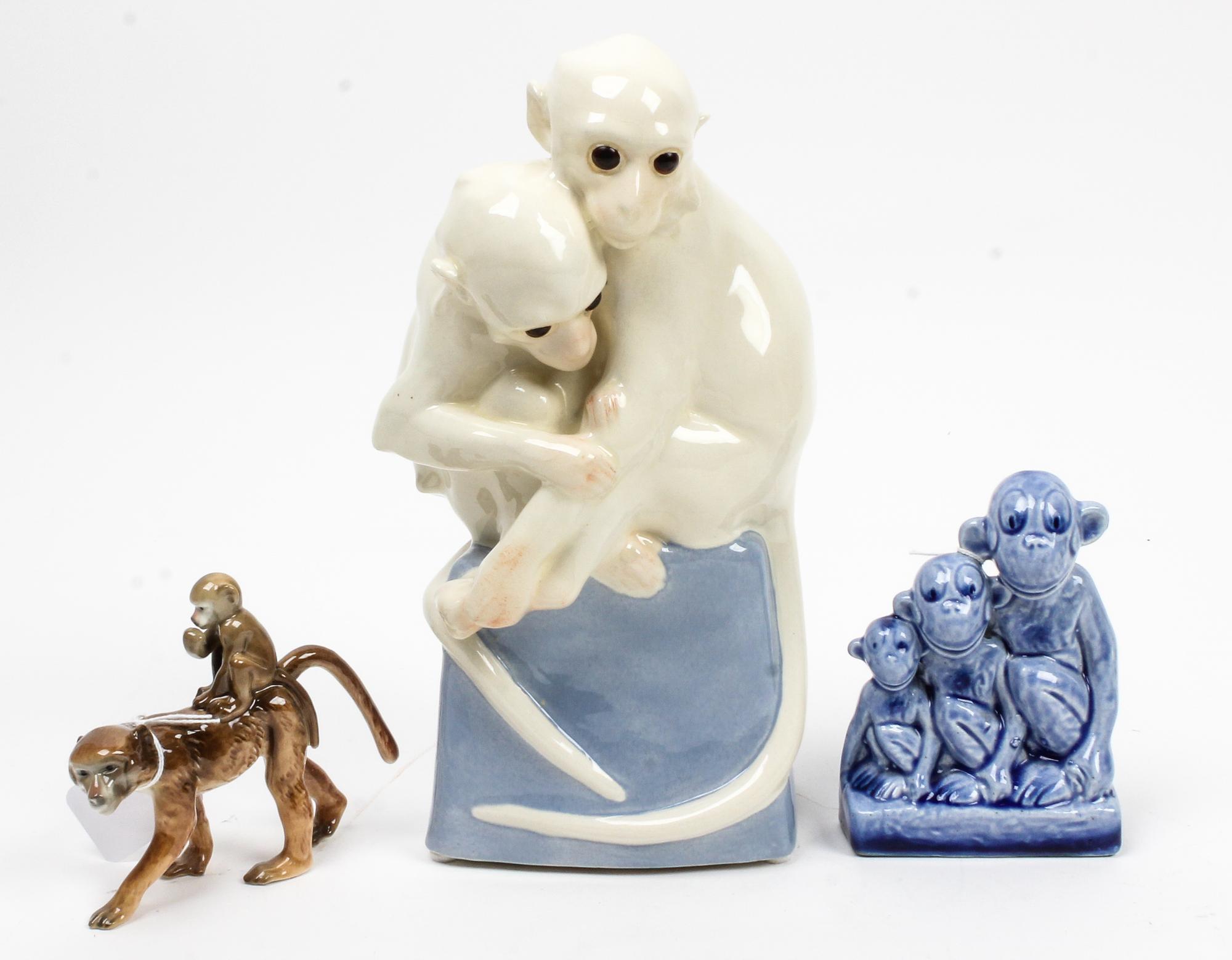 Three Continental Porcelain Figures Height of tallest 10 inches. — VARIOUS MAKERS, 20TH CENTURY