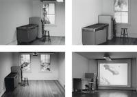 Four works from Studio Projections, 1979 (Number 17, Car Crash; Number 22, Beauty Treatment; Number A1, Village ; and Number A3, Dust Storm); printed 2013
