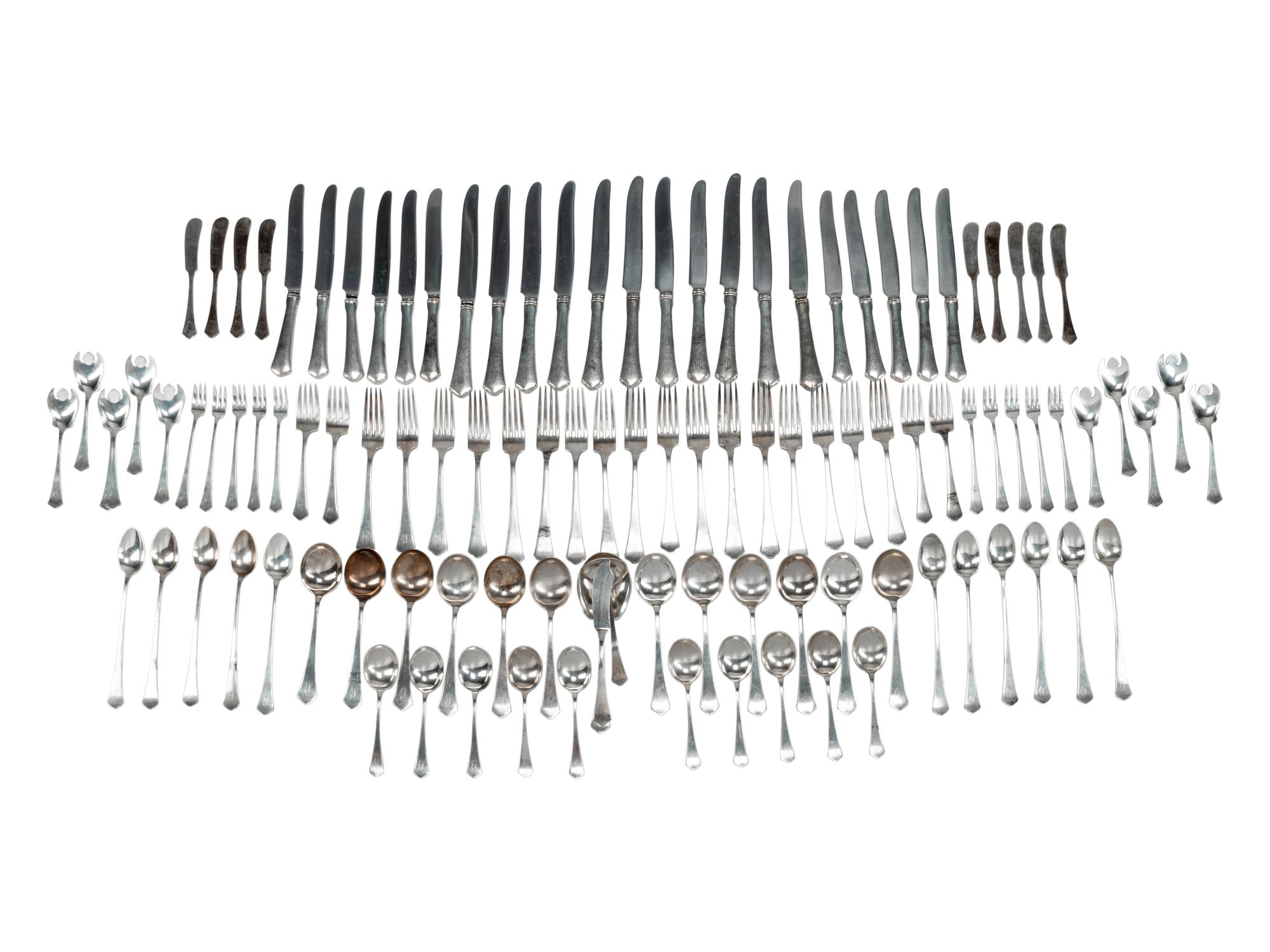 An American Silver Flatware Service