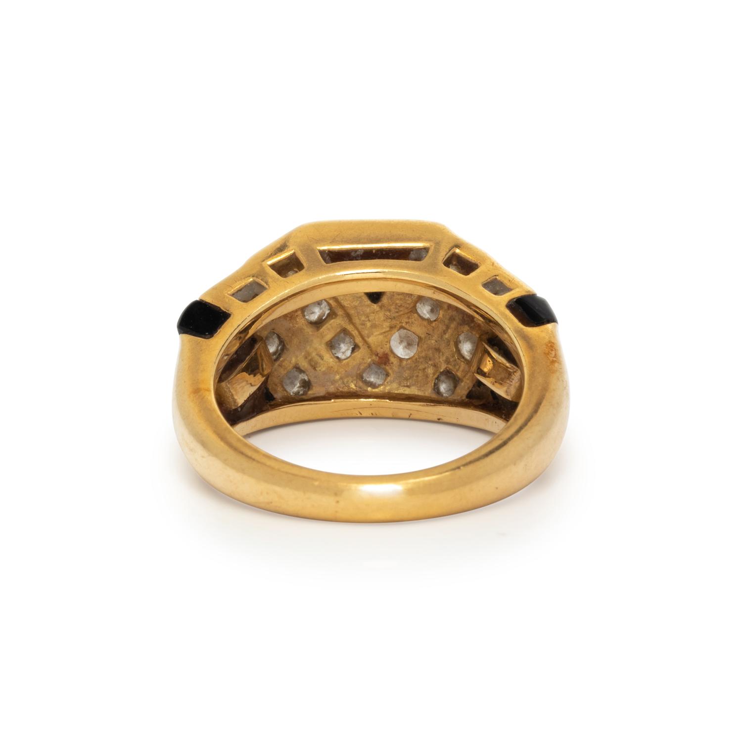DIAMOND AND ONYX RING