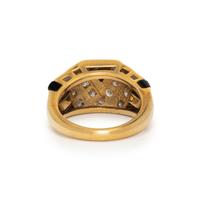 DIAMOND AND ONYX RING