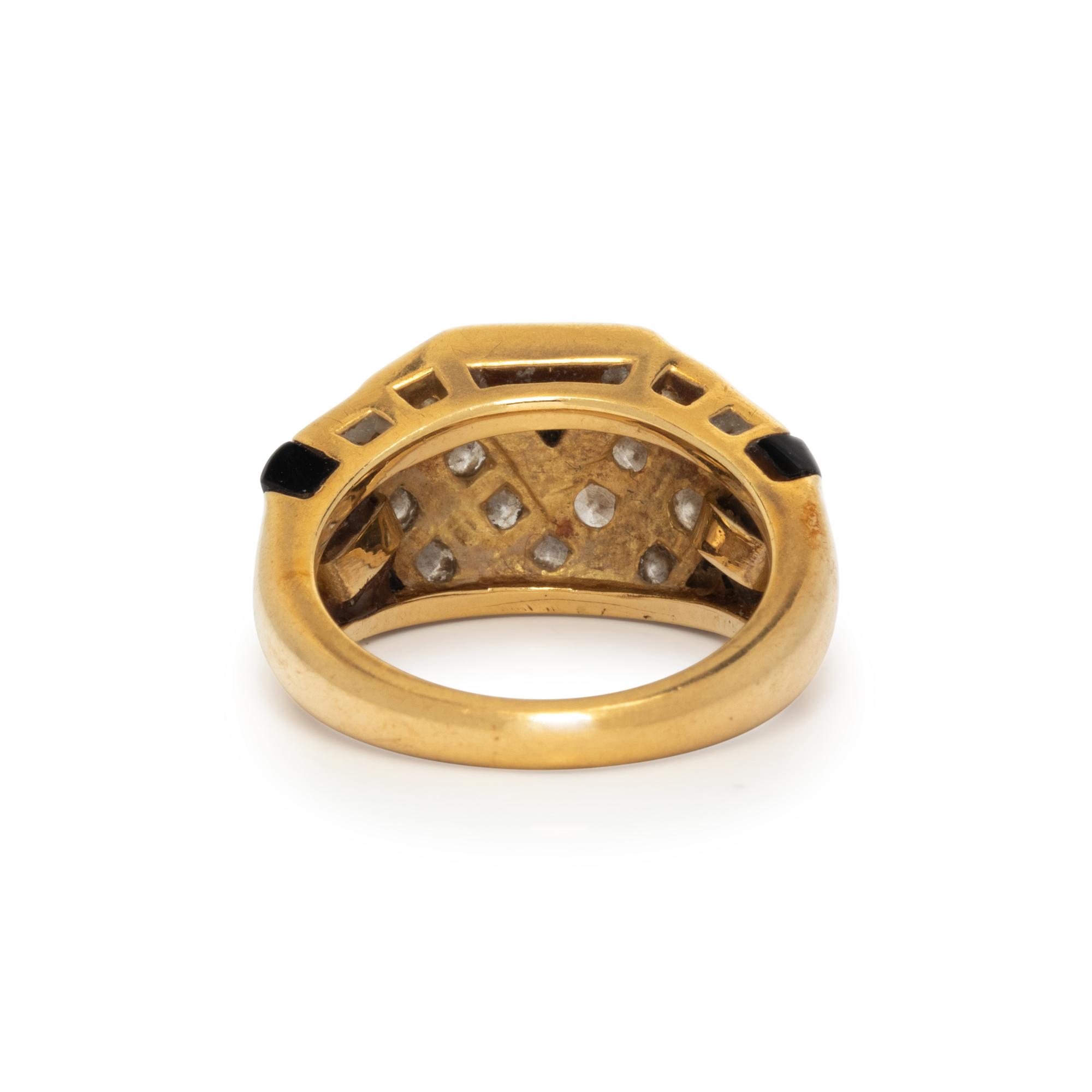 DIAMOND AND ONYX RING