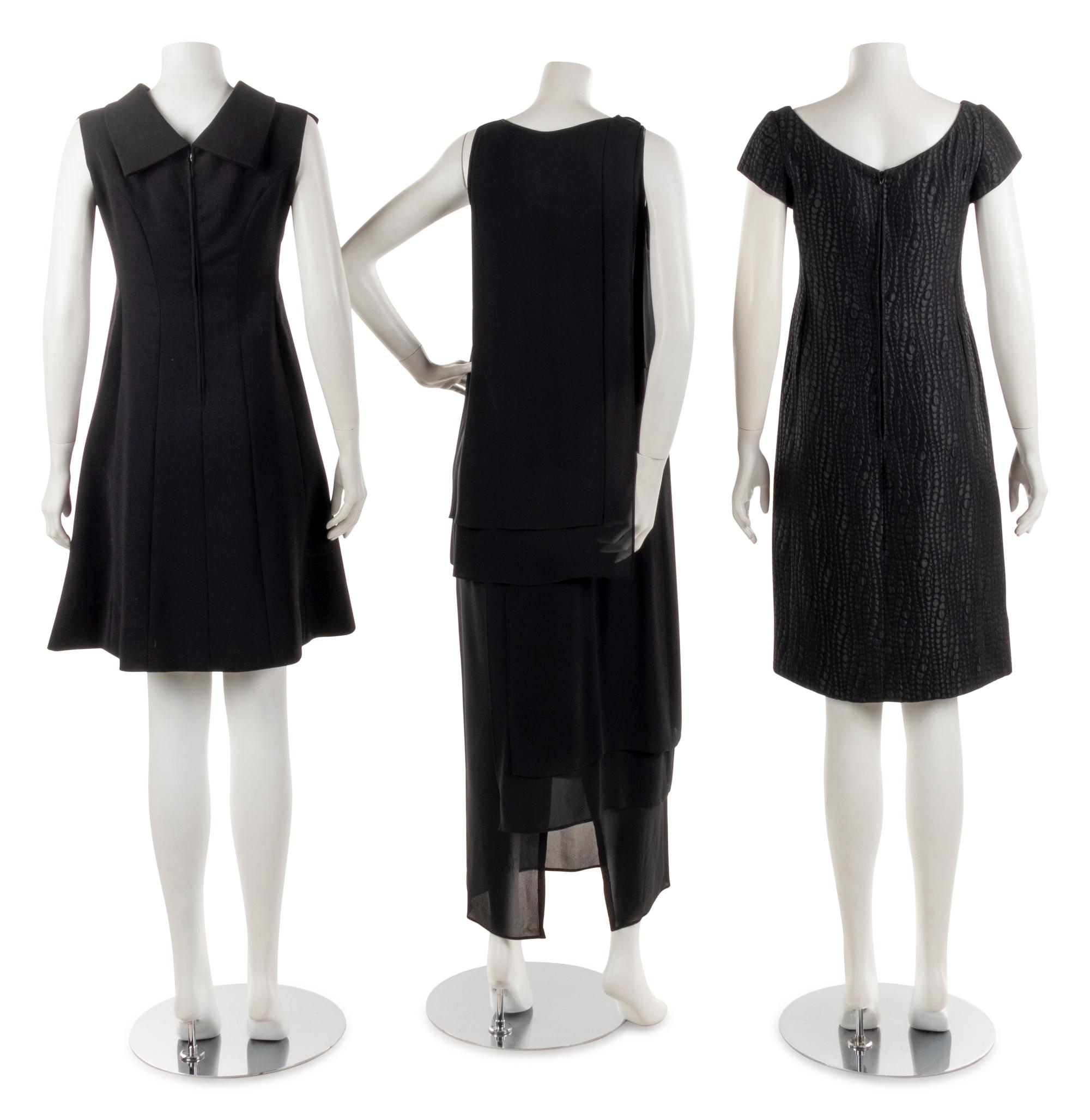 Three Vintage Designer Dresses: Norman Norell, Geoffrey Beene, Karl Lagerfeld, 1960-90s
