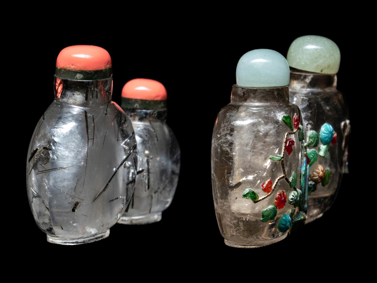 Two Chinese Crystal 'Double' Snuff Bottles