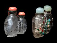 Two Chinese Crystal 'Double' Snuff Bottles