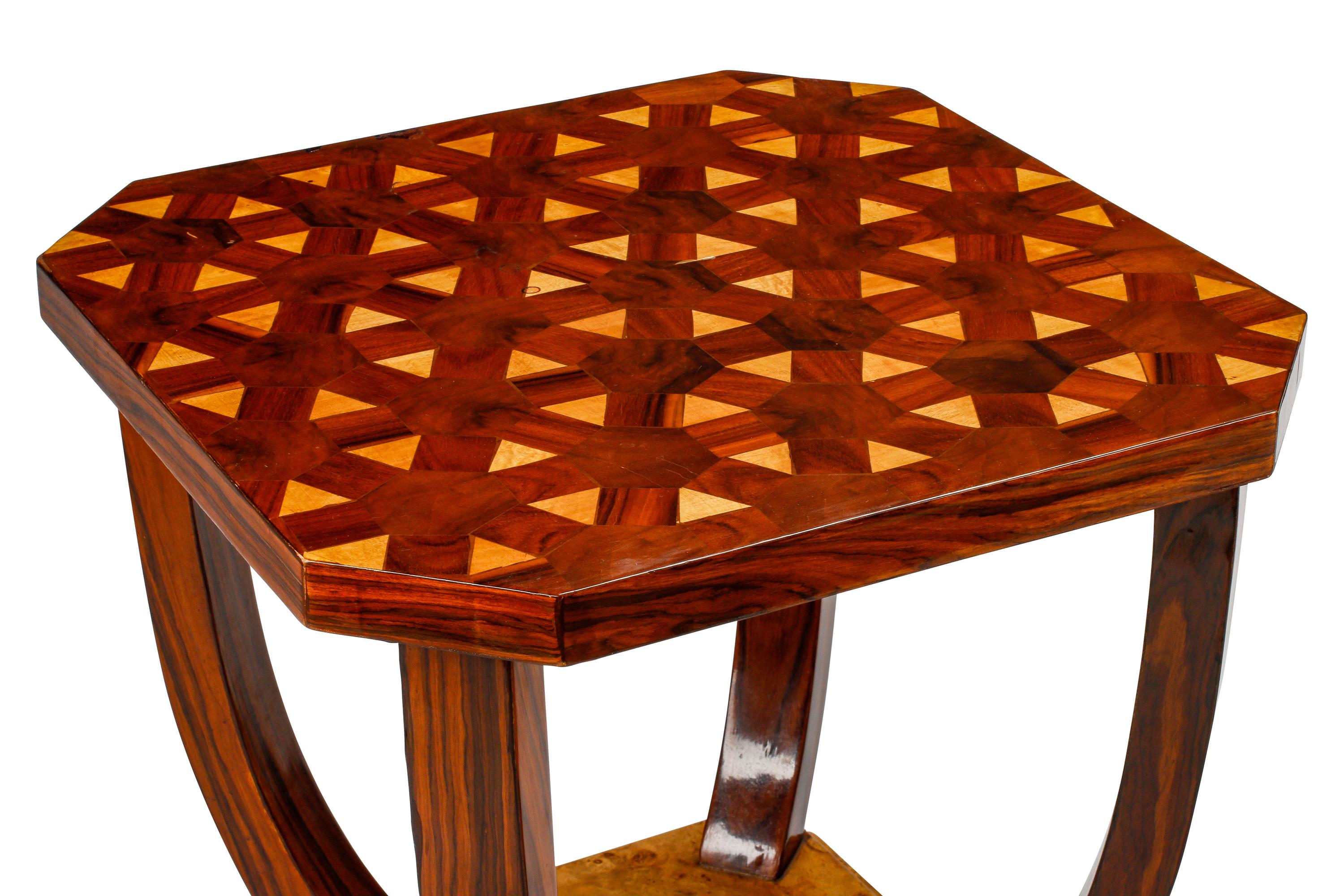 A Pair of Art Deco Style Parquetry Side Tables