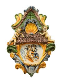 Four Italian Majolica Wall Ornaments