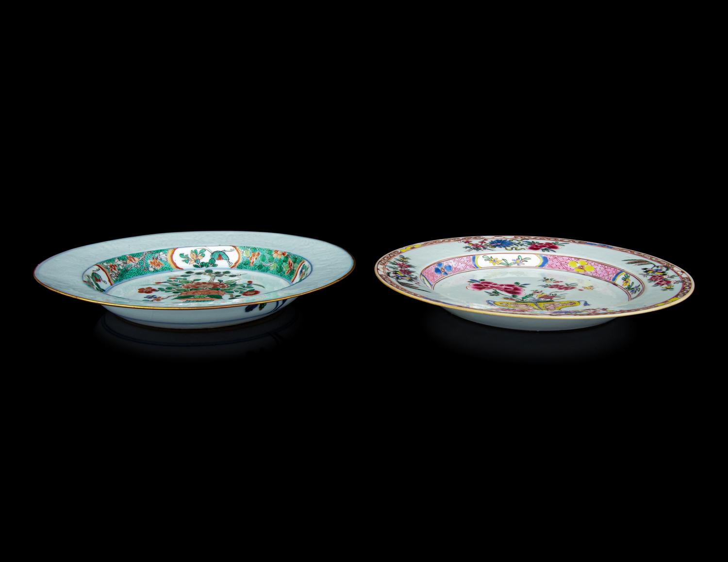 Two Chinese Export Porcelain Plates
