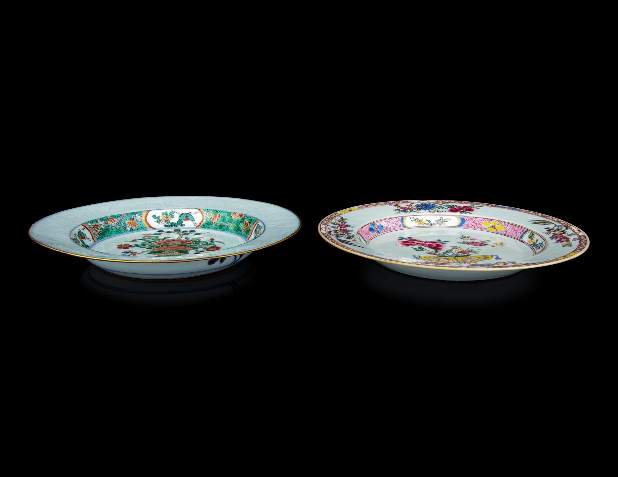 Two Chinese Export Porcelain Plates