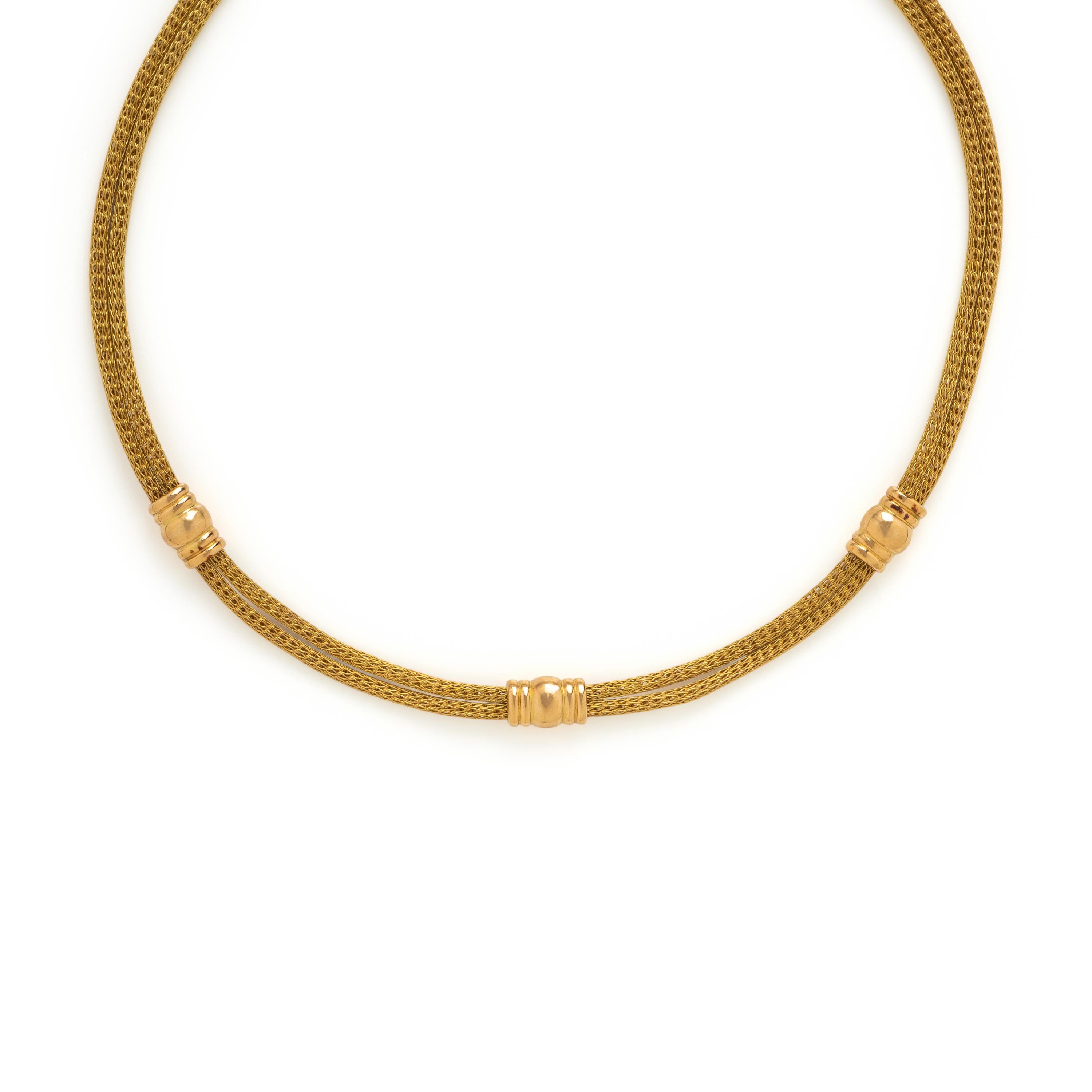Gregg Ruth, Bicolor Gold Woven Necklace