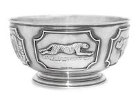 An English Silver Limited Edition World Wildlife Fund Center Bowl