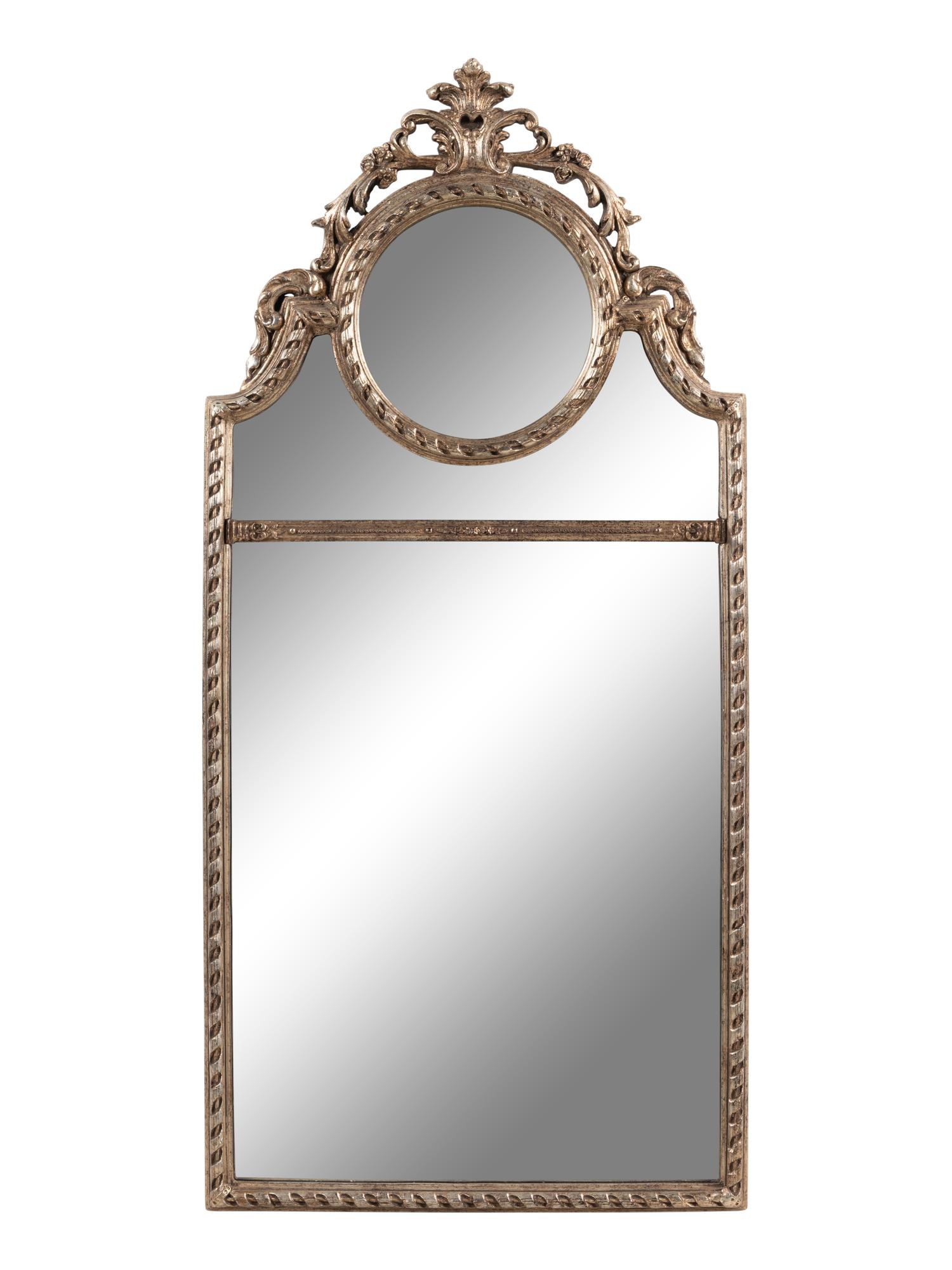 A Contemporary Neoclassical Style Silvered Wood Mirror