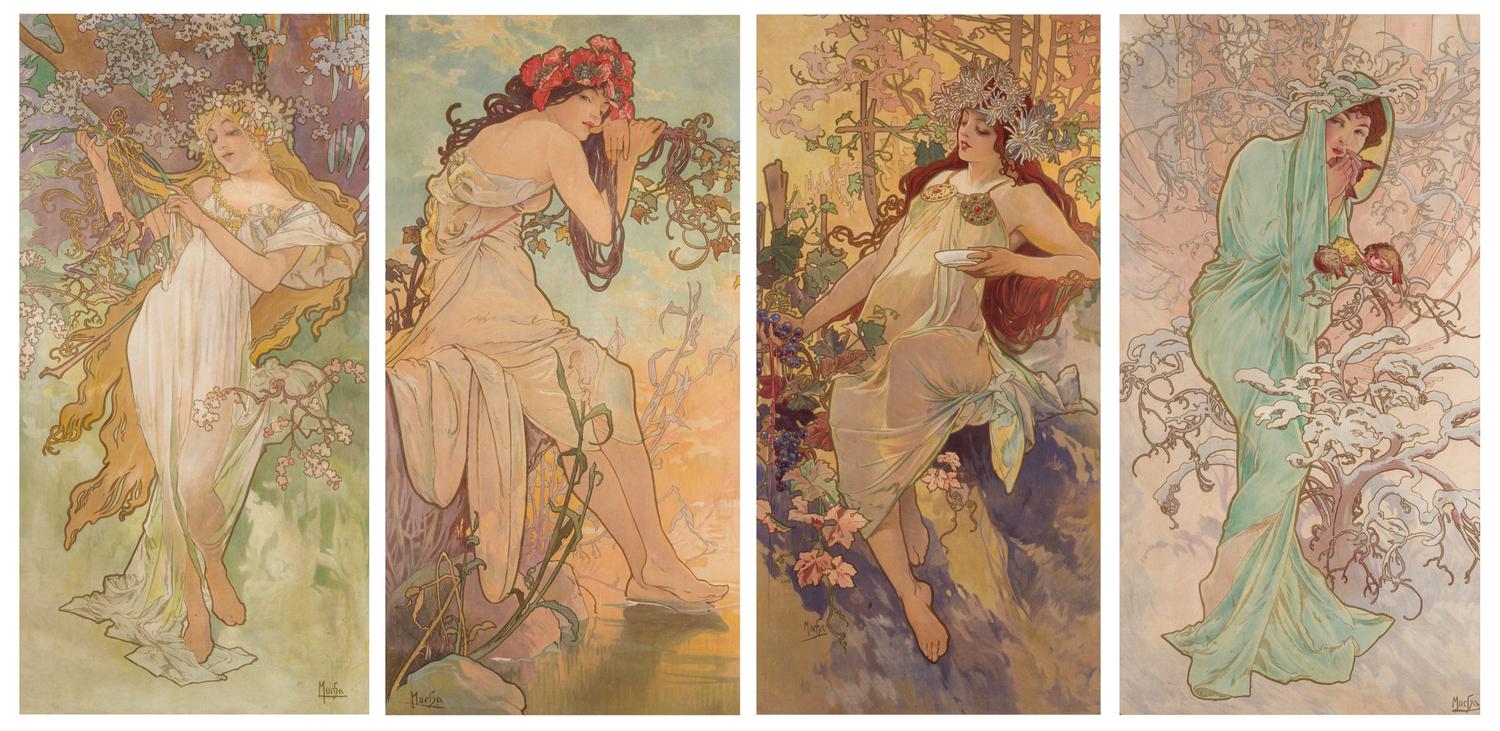 Alphonse Mucha, (Czech, 1860-1939), Les quatres saisons, c. 1896