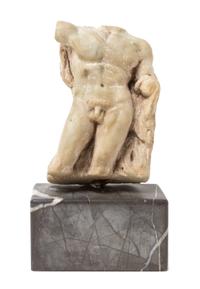 An Italian Marble Torso of a Man Height 9 inches.