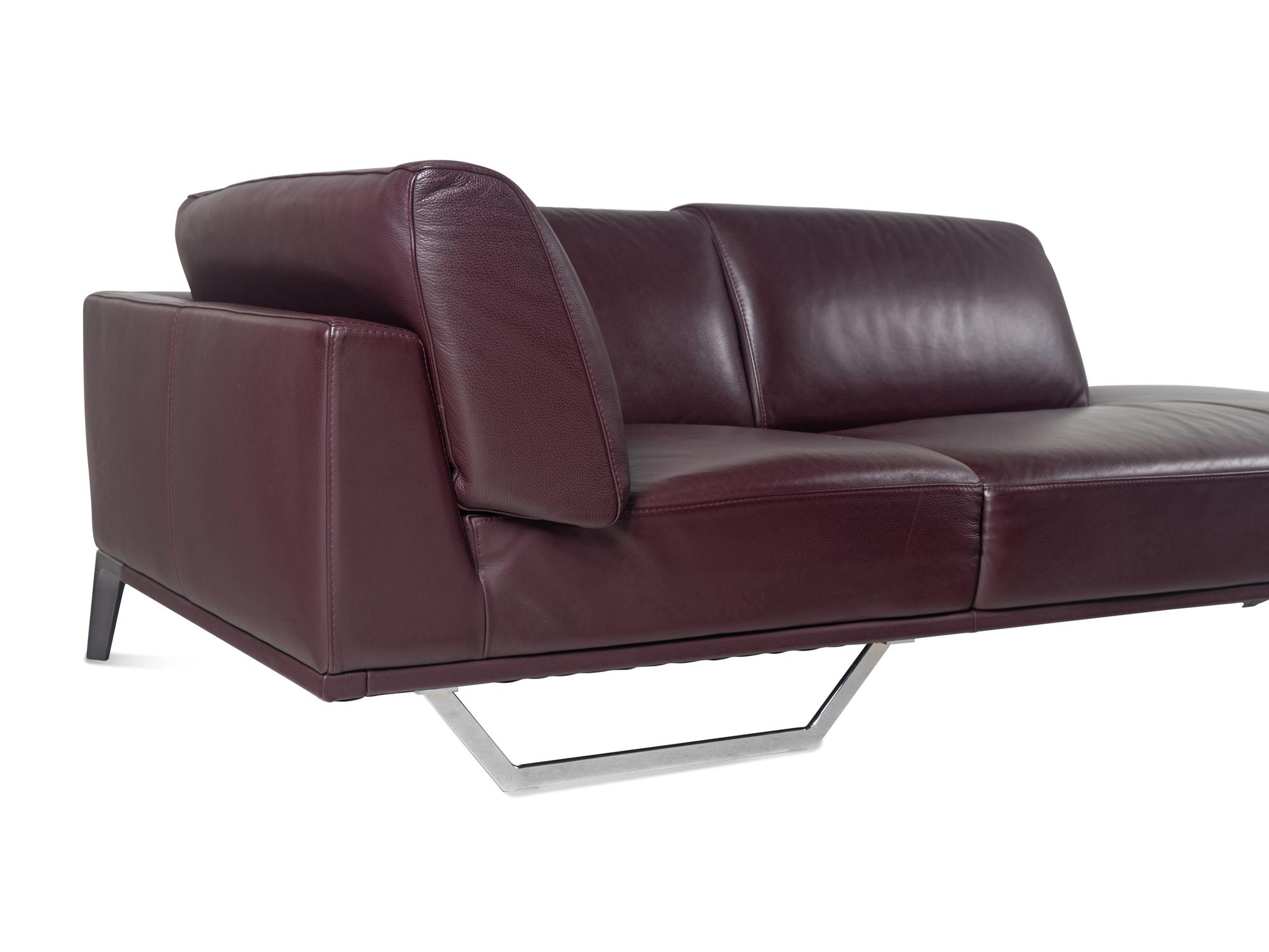 A Roche Bobois Leather-Upholstered Sectional Sofa