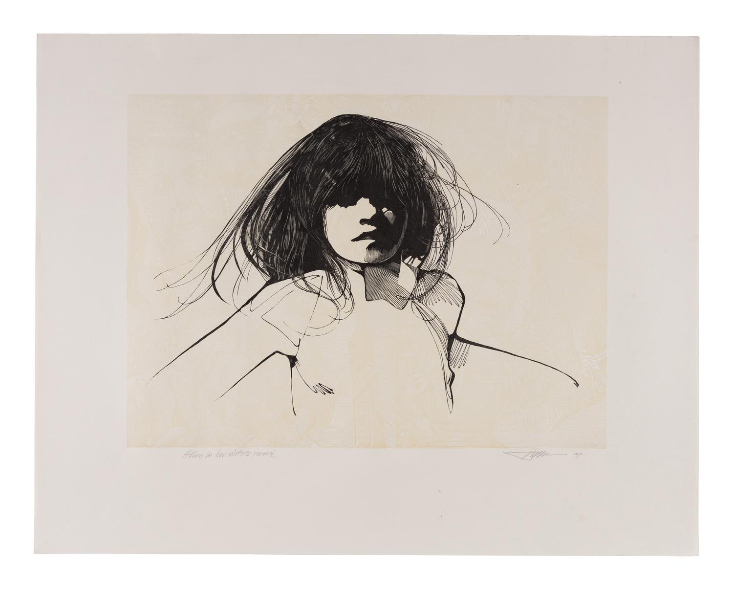 [PRINTS]. MOSER, Barry. Alice in Her Sister’s Reverie. [1982]. 433 x 552 mm. Signed and captioned by Moser in pencil, designated artist’s proof (“ap”).