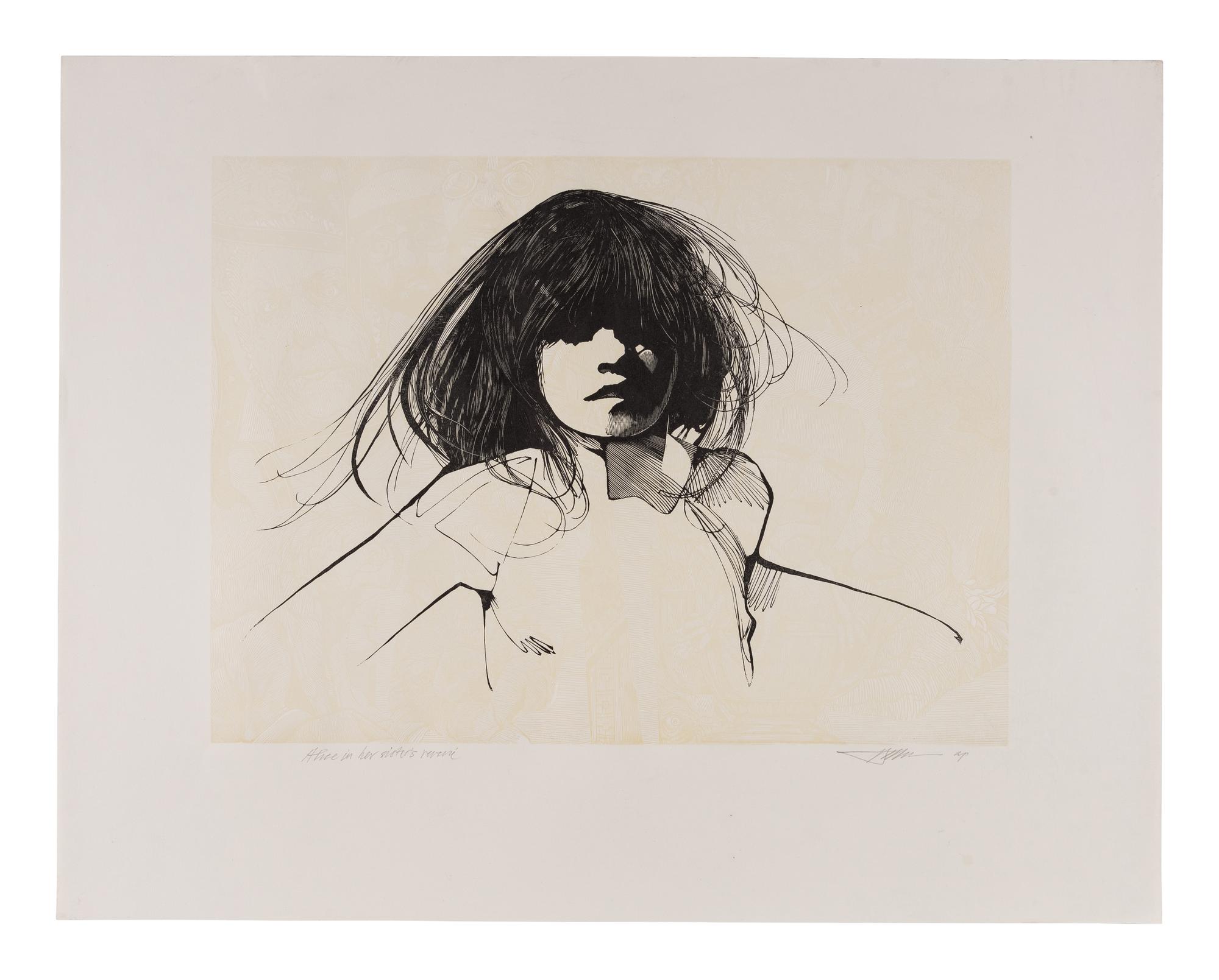 [PRINTS]. MOSER, Barry. Alice in Her Sister’s Reverie. [1982]. 433 x 552 mm. Signed and captioned by Moser in pencil, designated artist’s proof (“ap”).
