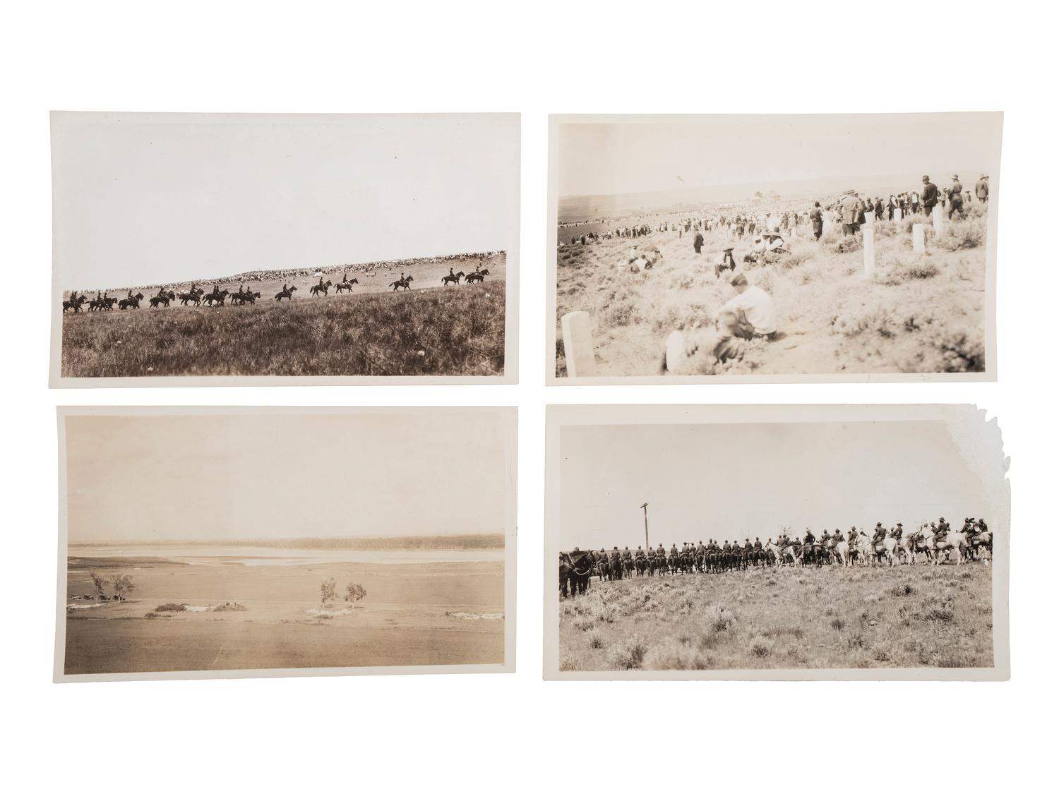 [LATE INDIAN WARS]. A group of 28 photographs from the 50th Anniversary of the Battle of the Little Bighorn, and other Custer Memorials, comprising: