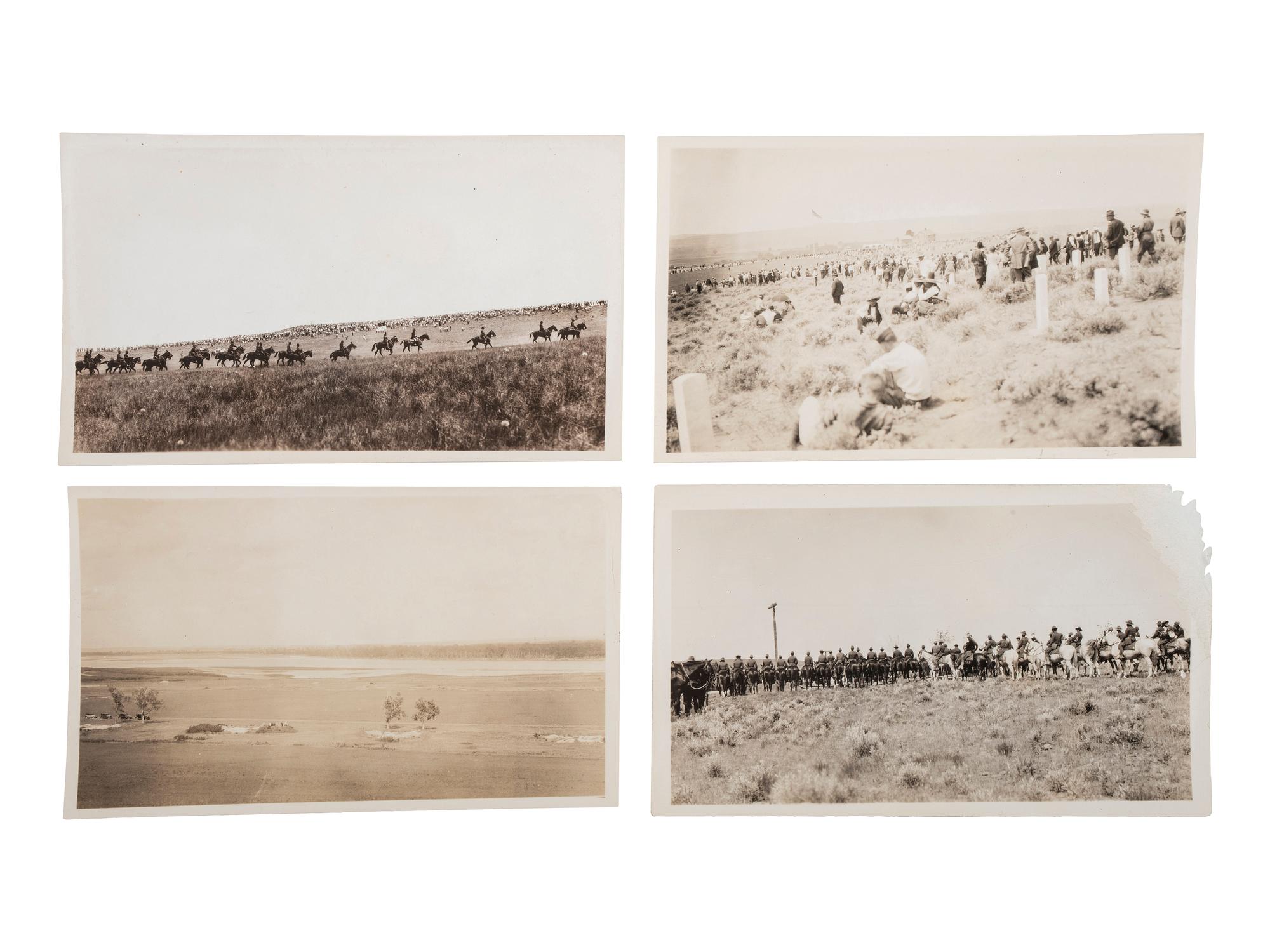 [LATE INDIAN WARS]. A group of 28 photographs from the 50th Anniversary of the Battle of the Little Bighorn, and other Custer Memorials, comprising: