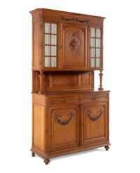 A French Carved Oak Buffet à Deux Corps