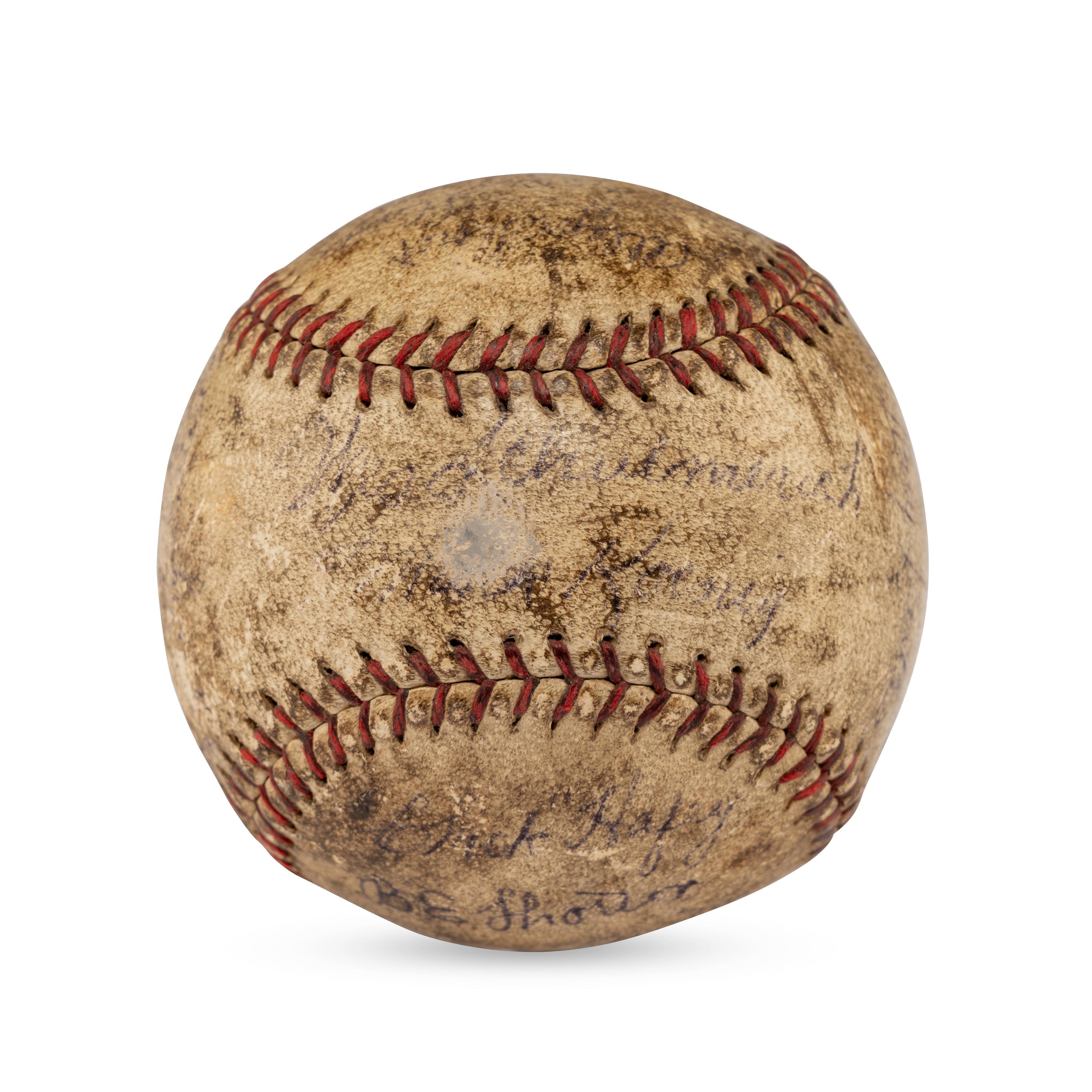 A 1934 Cincinnati Reds Team Signed Autograph Baseball Featuring Chick Hafey (PSA Letter of Authenticity),