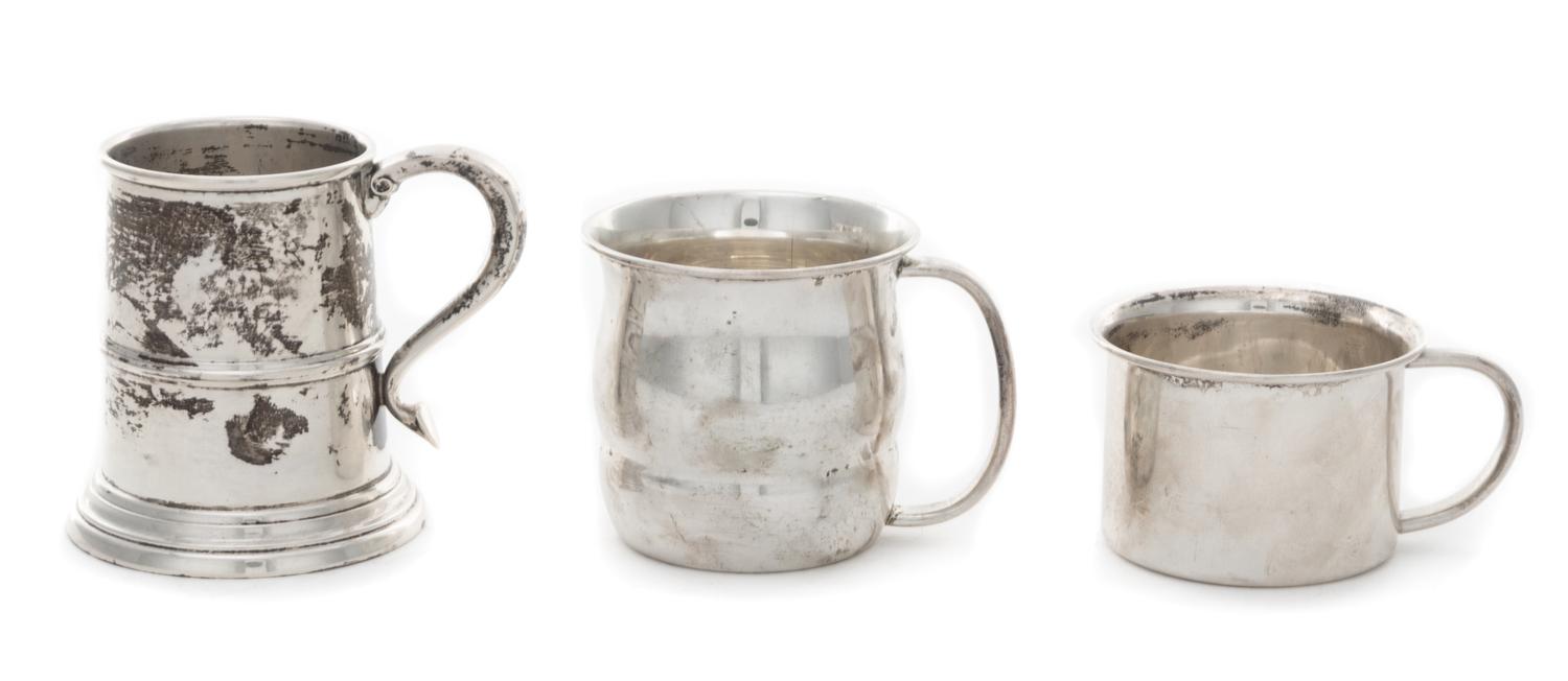 Three American Silver Child's Cups, , comprising two examples by Towle Silversmiths, Newburyport, MA, and one example by International