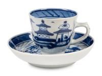 A Canton Blue and White Porcelain Coffee Service