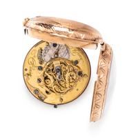 GILT-METAL OPEN FACE POCKET WATCH