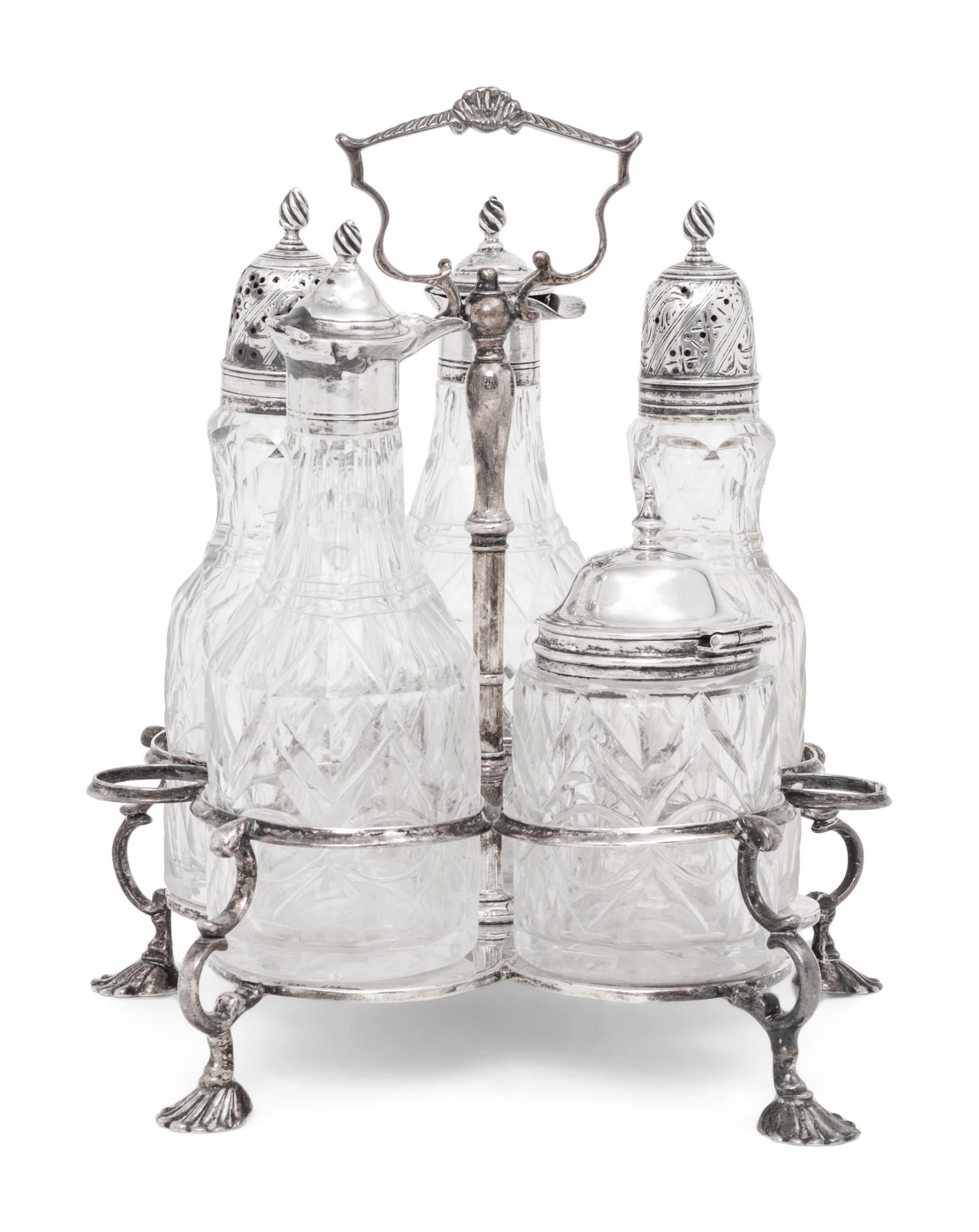 A George III Silver Cruet Set