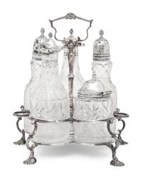 A George III Silver Cruet Set