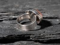 Sterling Silver and Coral Ring