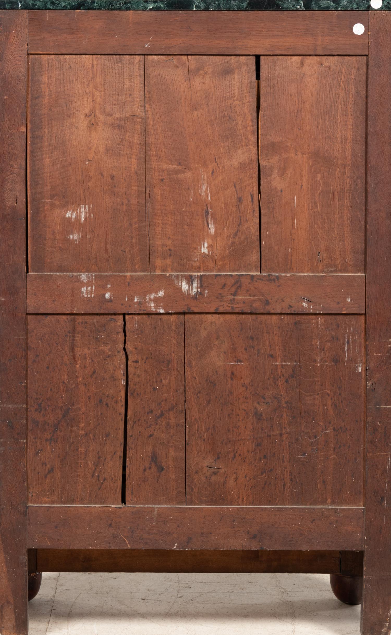 An Empire Style Mahogany Marble-Top Secrétaire à Abattant