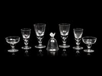 A Group of Steuben Colorless Glass Stemware