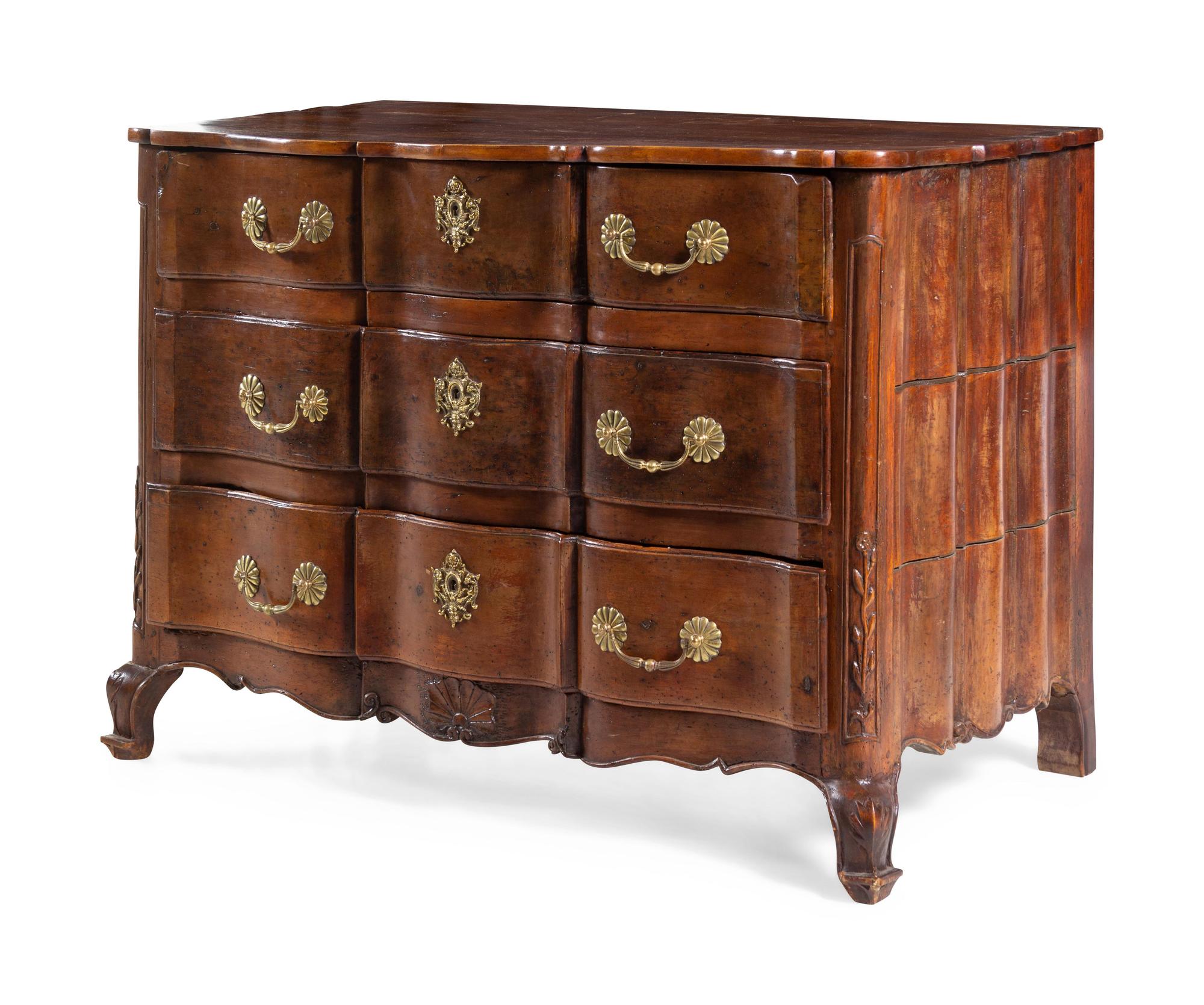 A Louis XV Provincial Walnut Commode