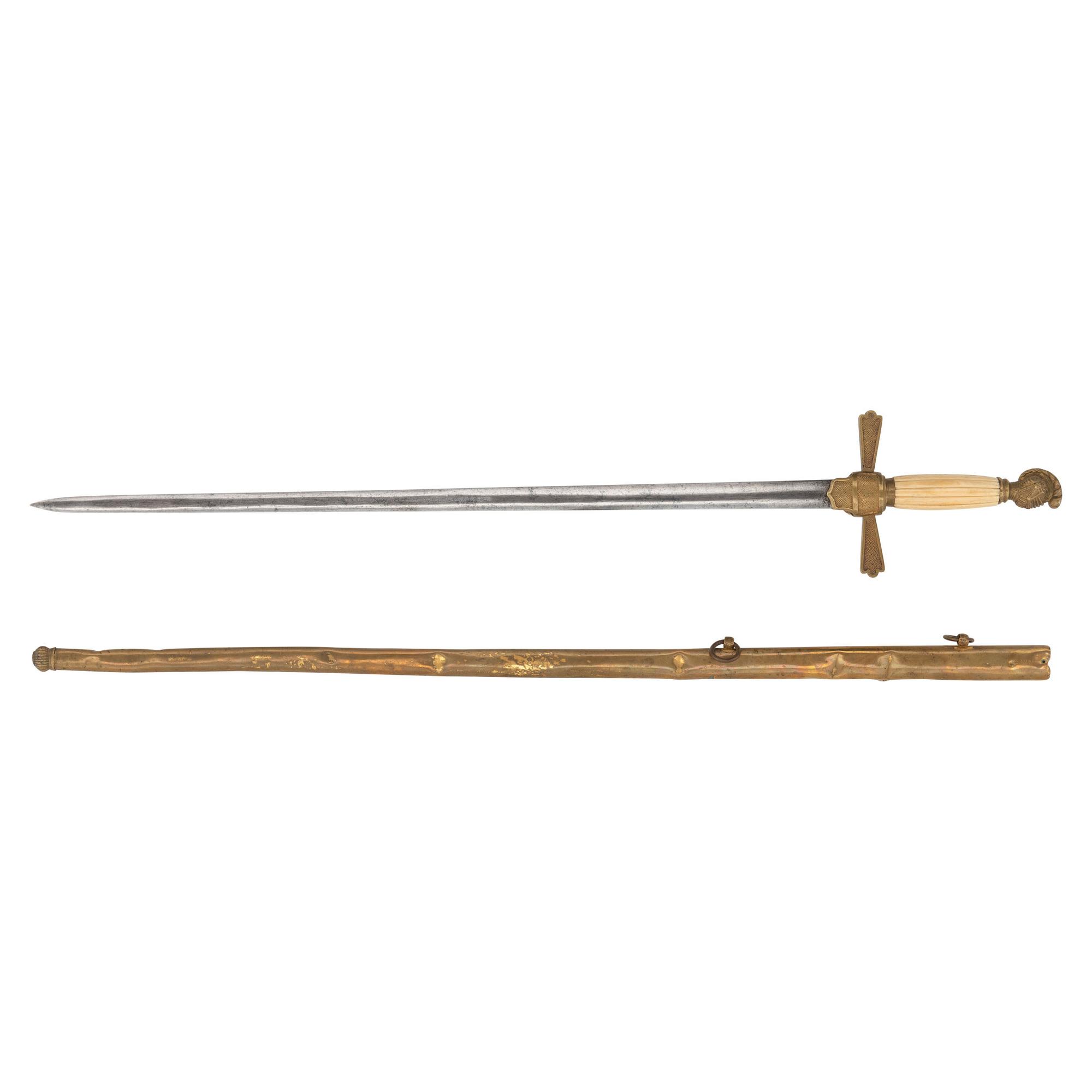Presentation Horstmann Scabbard to Surgeon Martin Rizer, 72nd PA - Philadelphia Fire Zouaves with Militia Sword