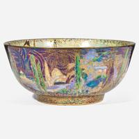 A Wedgwood Black Fairyland Lustre Imperial Bowl UK, circa 1925