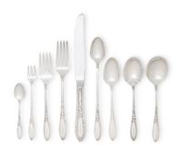 An Assembled George III Silver Flatware Service