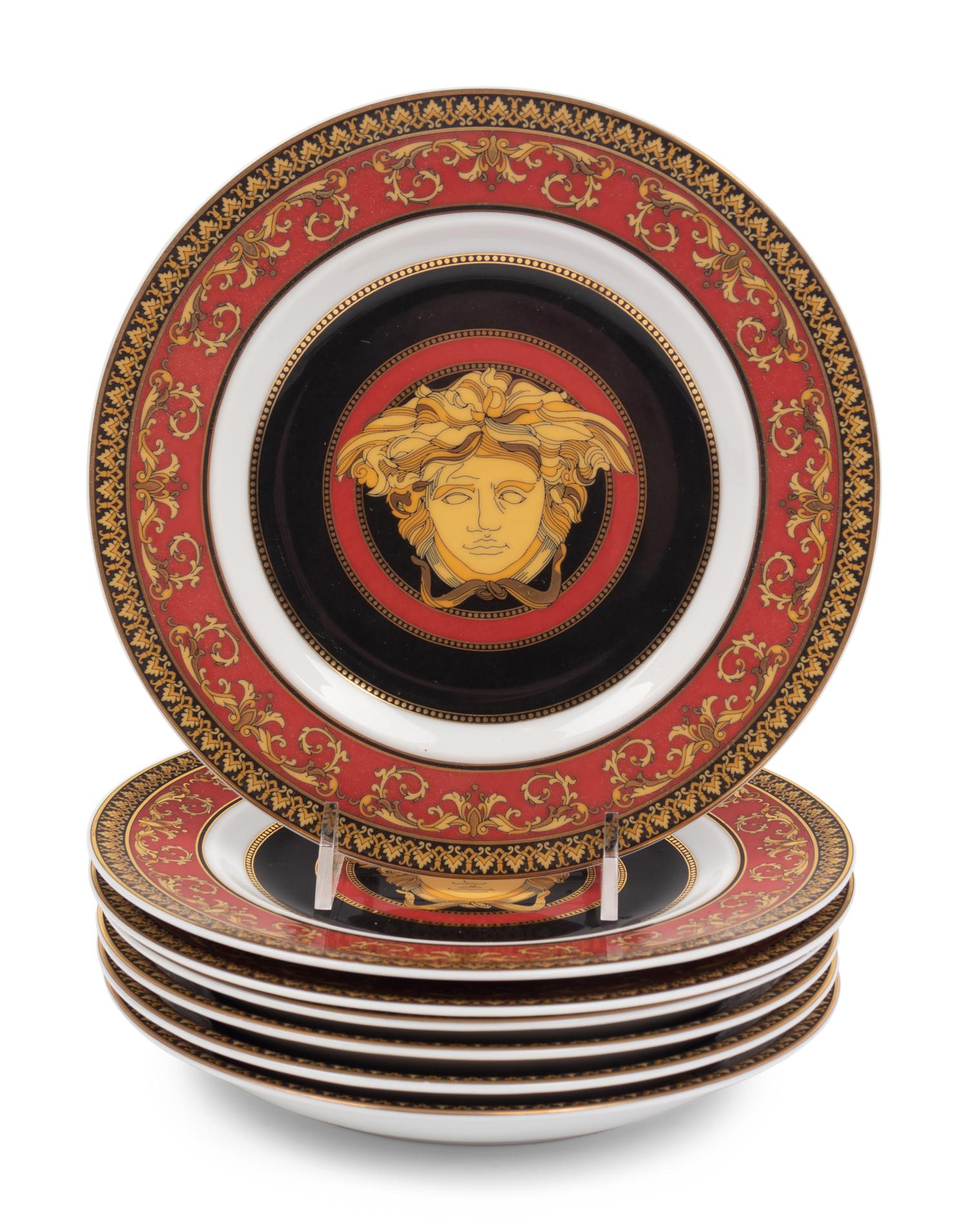 A Group of Versace Medusa Porcelain Table Articles