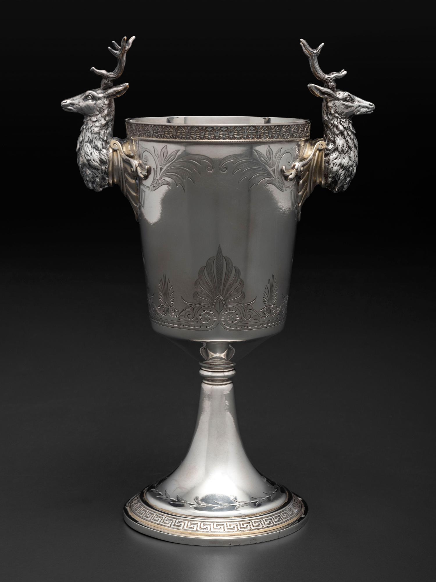 An American Parcel Gilt Silver Goblet