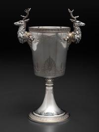 An American Parcel Gilt Silver Goblet