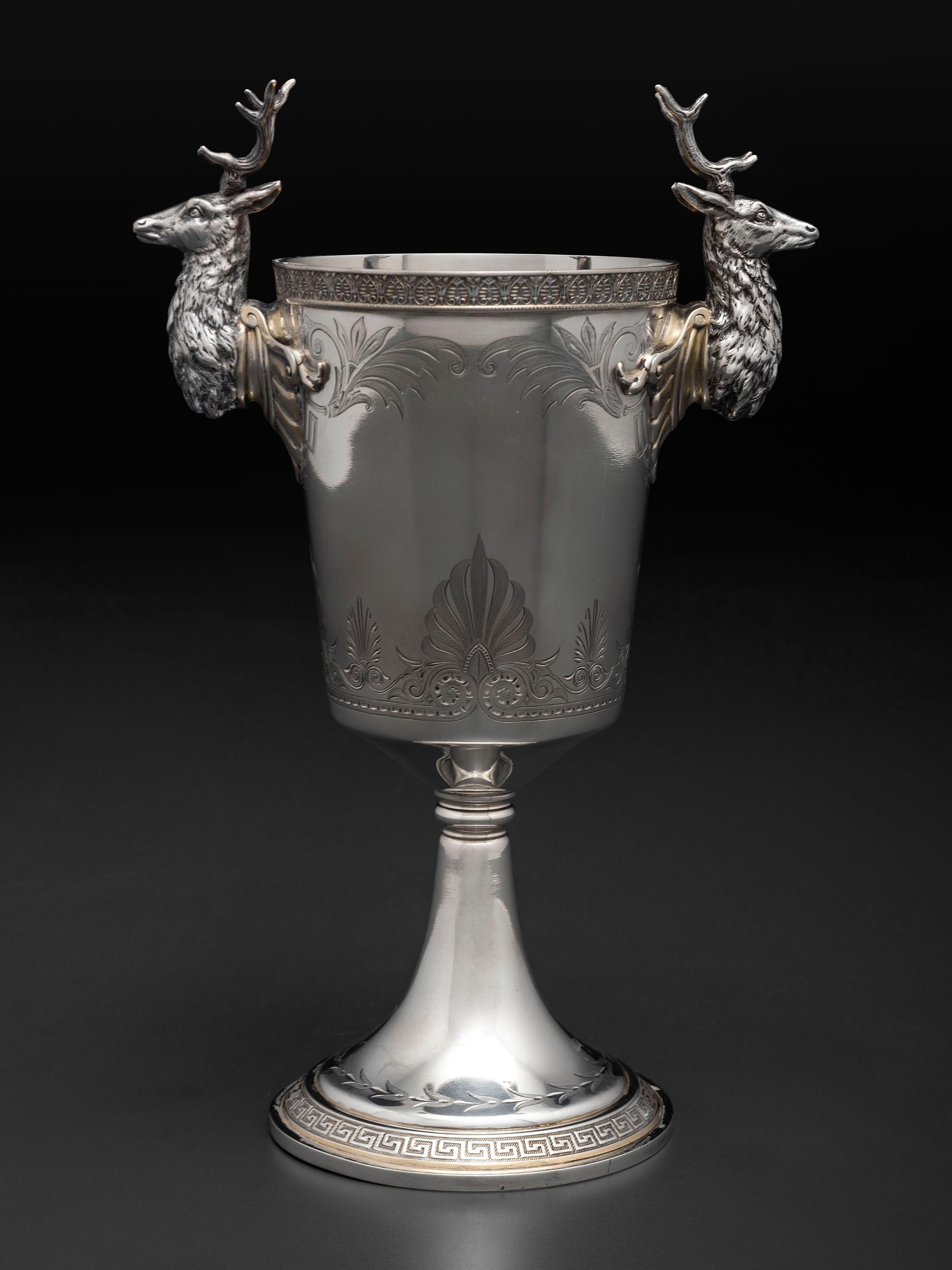 An American Parcel Gilt Silver Goblet