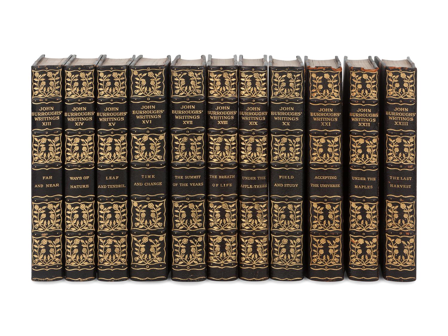 [BINDINGS]. BURROUGHS, John (1837-1921). Writings. Boston and New York: Houghton, Mifflin and Company, 1904-1922.