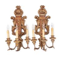 A Pair of Italian Painted Sconces