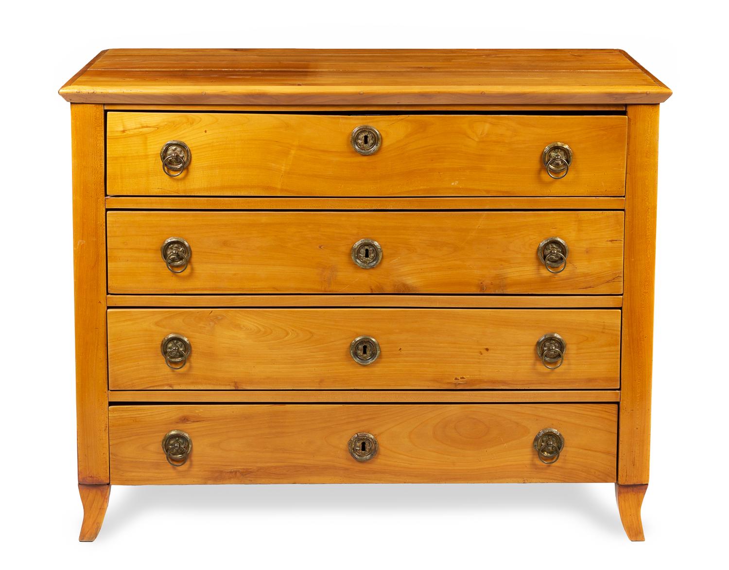 A Biedermeier Maple Fall-Front Desk
