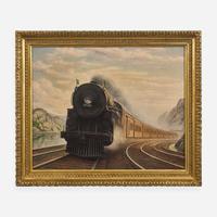 Levi Wells Prentice (1851-1935) Portrait of a Train