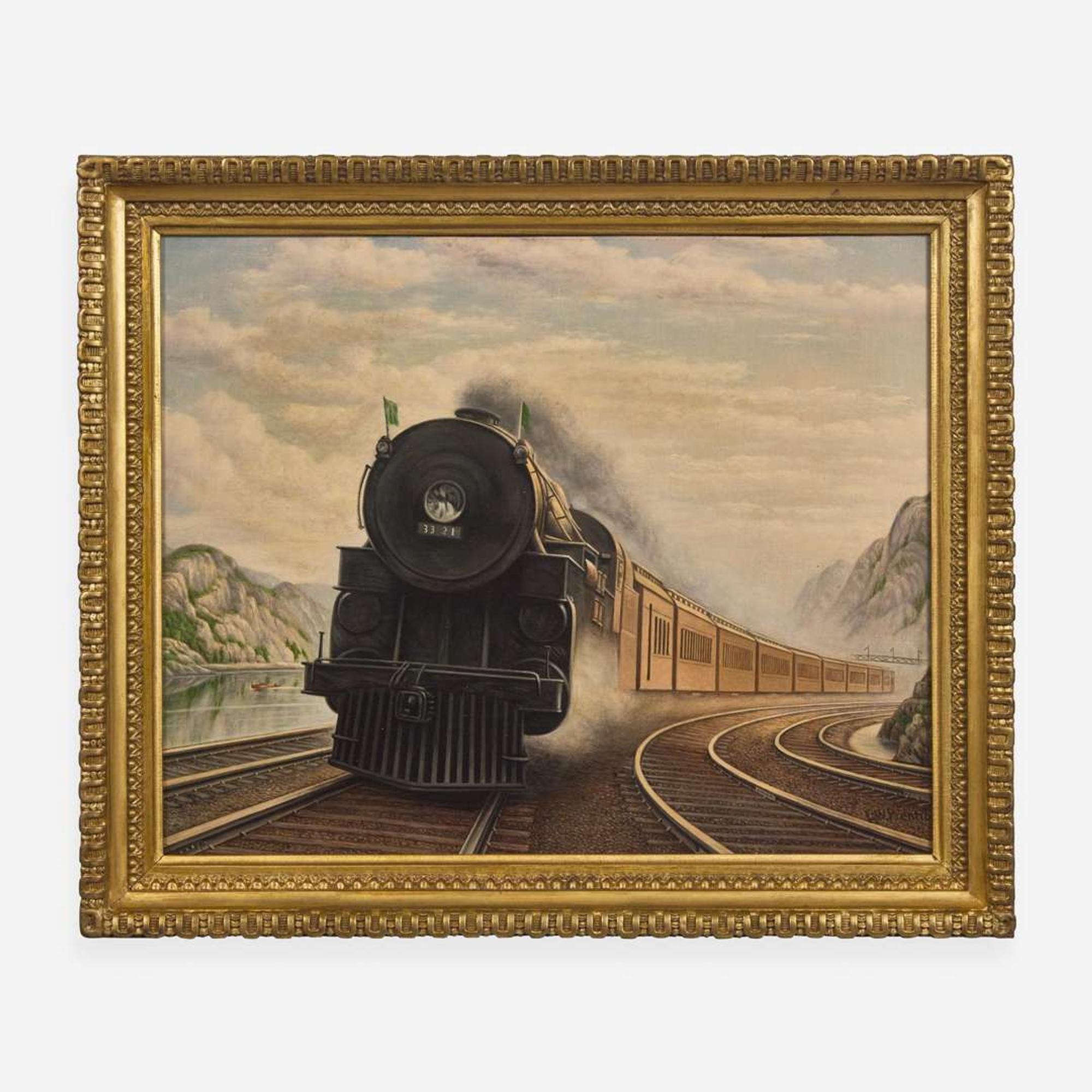 Levi Wells Prentice (1851-1935) Portrait of a Train