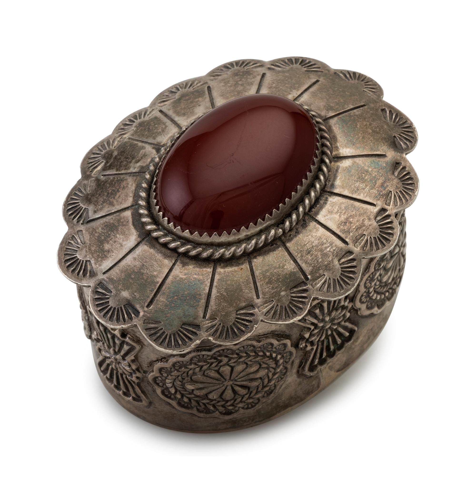 Navajo and Southwestern-style Silver Seed Jars and Boxes